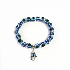 Großhandel Blue Eye Bead Evil Eye Perlen Charm Armbänder für Frauen Männer zum Schutz und Segen