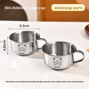 Gobelet pour enfants en acier inoxydable 304, dessin animé mignon, gobelet <span class=keywords><strong>à</strong></span> eau pour tout-petits, épaissi, résistant aux chutes, qualité alimentaire, vaisselle pour enfants, personnalisable - Product Image 5