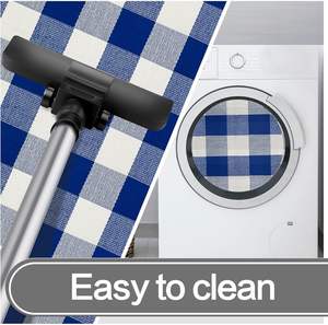 Tapis à carreaux en coton pliable et réversible lavable, <span class=keywords><strong>paillasson</strong></span> à carreaux, tapis décoratif pour porte d'entrée, porche d'entrée - Product Image 6