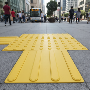 Dalles de pavage tactiles à points 58x58cm en TPU et caoutchouc pour indicateurs routiers, avec suivi de trajectoire pour personnes à mobilité réduite - Product Image 3