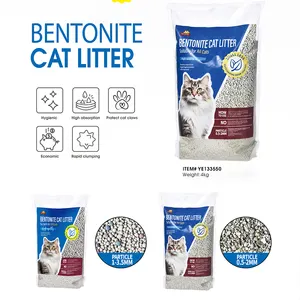 Bentonite fabbrica lettiera per gatti PricePet prodotto economico naturale ad alto assorbimento di polvere forte aggruppamento Bentonite lettiera per gatti