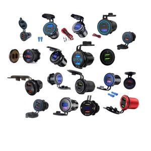 Chargeur de voiture et de bateau 12V 24V double USB Type-C et 20W à charge rapide QC3.0 PD avec matériau ignifuge certifié CE FCC - Product Image 1