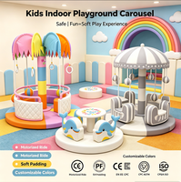 Équipement de jeux d'intérieur de qualité commerciale, carrousel électrique, balançoire