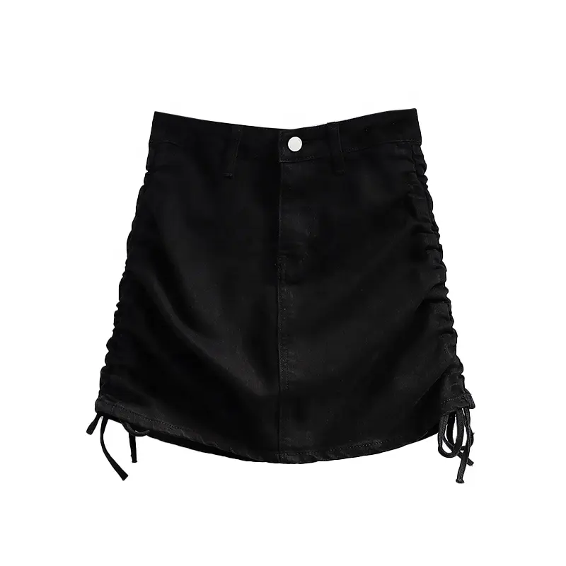 Wholesale large size women's fashion high waist slim denim skirt new Korean version natural casual loose A-line skirt summer