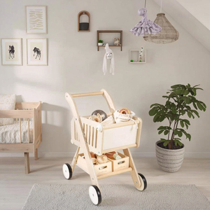 Moderno Montessori attività naturale in legno deambulatore carrello della spesa per bambini giocattolo in legno altri mobili per bambini prodotto - Product Image 4