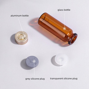 Flacon en verre transparent ambré vide pour <span class=keywords><strong>pharmacie</strong></span>, 3 ml, 5 ml, 6 ml, 7 ml, 8 ml, 10 ml, 20 ml, pour injection médicale avec bouchon en caoutchouc - Product Image 5