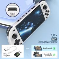 Console de jeu portable rétro R50s, écran IPS de 5,1 pouces, WiFi, 64 Go, 128 Go, double puce de RAM, mini lecteur de jeux vidéo pour PSP