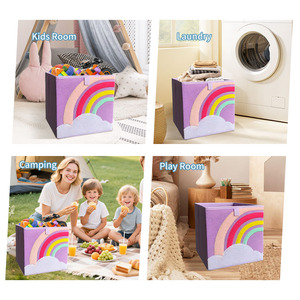 Organisateur de chambre d'enfant pliable, boîte à jouets, vêtements, literie, livres, design animal mignon, panier pour salon, salle de jeux, étagère de rangement, écologique - Product Image 2