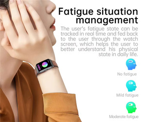 Montre connectée Android avec écran TFT, appels, réponse aux appels, surveillance de la pression artérielle, ECG, température corporelle, suivi de la santé, tracker de fitness, unisexe - Product Image 2