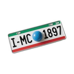 Targa in Stile Tricolore Italiano - Arte Murale in Alluminio Durevole con Finitura Lucida, Stampa Serigrafica CMYK, Marchio Cl per Fan - Product Image 1