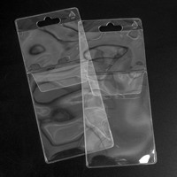 Pochette personnalisée transparente refermable mate avec étiquette de prix, sac à fermeture éclair en EVA/PVC pour supermarchés et commerces de détail