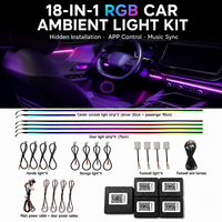 Kit d'éclairage d'ambiance pour voiture, bande LED en acrylique, décoration intérieure, impression de logo personnalisée, vente en gros, modification automobile