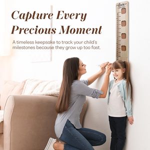 <span class=keywords><strong>Tableau</strong></span> de croissance <span class=keywords><strong>mural</strong></span> en bois Tracker de croissance Planche à mesurer <span class=keywords><strong>Tableau</strong></span> de hauteur pliable pour enfants avec fentes pour photos - Product Image 4