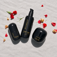 Ensemble d'emballages cosmétiques de luxe en verre noir brillant 30ml 50g 100ml, pot cosmétique en verre vide et flacon de lotion avec logo personnalisé