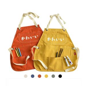 Mini peinture en toile de coton pour enfant, mignon, Chef de cuisine, école, cuisine, <span class=keywords><strong>tablier</strong></span> - Product Image 1