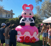 Gâteau gonflable personnalisé en forme d'animal de dessin animé pour la décoration d'événements festifs, la publicité commerciale, les événements de carnaval