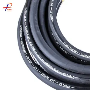 R2 3/8 "SAE100 manguera de goma hidráulica flexible de alambre de acero de alta presión de calidad duradera