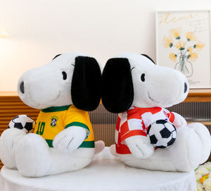 Peluche de Oso <span class=keywords><strong>Snoopy</strong></span> de Fútbol con Felpa Súper Suave y Relleno de Algodón PP, Regalo Antiestrés para Mayores de 14 Años - Product Image 6