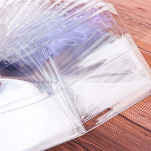 A5 A6 Binder Pockets Frosted Clear PVC Card Holder Top Side Loading Binder Pouch Loose Leaf 6 Holes <strong>Document</strong> <strong>Envelope</strong> Filing Bag - Product Image 4