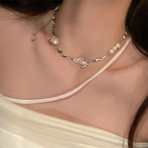 <span class=keywords><strong>Collar</strong></span> de perlas de lujo para mujer, cadena de clavícula, corazón, joyería, superventas - Product Image 5