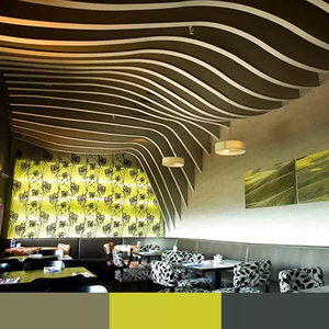 Tùy Chỉnh Thực Hiện Hiện Đại Thiết Kế Nhôm Đục Trần Bảng Điều Chỉnh Đồ Họa Trang Trí Tường Gạch Tính Năng Nghệ Thuật Cho Không Gian Trong Nhà - Product Image 3