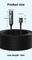 Cable de Extensión USB3.2 Gen 2 de 10 Gbps Tipo-C, Aleación de Aluminio y Cobre Libre de Oxígeno, Longitudes de 5m/7m/10m para Transmisión de Datos y VR