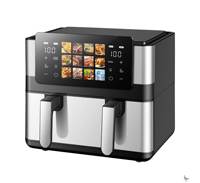 Automatic Power-off for Safety Electric Double Chamber Air Fryer Multi-function Air Fryer Double Pot Air Fryer Family Kitchen