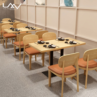 Ensemble de meubles de restaurant sur mesure de qualité supérieure en gros, chaises en bois, tables, canapé, ensemble de salle à manger de restaurant, table et chaises