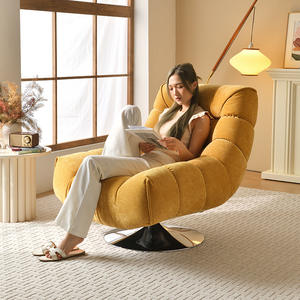 Sillón individual moderno, sillón reclinable giratorio para sala de estar, oficina en casa, relajación, diseño minimalista cómodo - Product Image 2