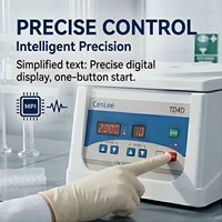 Centrifugeuse Mini TD4 certifiée CE, 4000 tr/min, rotor angulaire, 8 ou 12 tubes de 10 ml, 5 ml, 15 ml pour la séparation d'échantillons de laboratoire de base