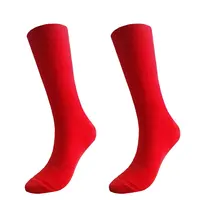 Custom cotton mens tube red dress socks