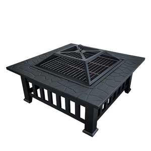 Vente chaude grand brasero carré de feu de Noël en acier au carbone avec couvercle en maille - Product Image 4