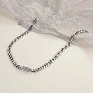 Ensemble de bijoux en acier inoxydable avec collier et bracelet à maillons cubains gravés sur mesure pour femmes et hommes - Product Image 6