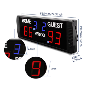 Tableau de score numérique LED électronique Ganxin pour basketball, volleyball, pickleball, tennis, padel, <span class=keywords><strong>cornhole</strong></span>, règles de pointage, personnalisation disponible - Product Image 2