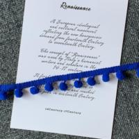 Bordure en dentelle à franges et pompons multicolores style ferme pour coussin, chemin de table, tapis