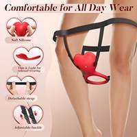 Vibrateur culotte rouge portable en silicone rechargeable USB pour couples, télécommande, 10 vibrations, étanche IPX7