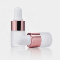 Mini flacon compte-gouttes en verre givré, 1ml, 2ml, 3ml, 5ml, petit distributeur de liquide d'aromathérapie de voyage pour huile essentielle