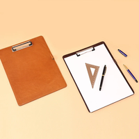 GA218 Dossier de presse-papiers personnalisé portable étanche A4 Clip en métal Menu Fashion Leather Clipboards File