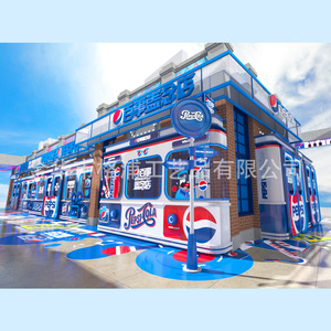 Étagère de présentation personnalisée Pepsi avec éclairage LED pour la décoration, style moderne, étagère métallique autoportante - Product Image 1