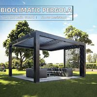 Systèmes de toiture à lamelles motorisées bioclimatiques écologiques, pergola en aluminium pour spa, terrasse extérieure, jardin, relaxation