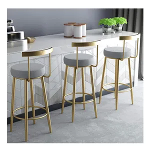 modern nordic design high quality cheap counter gold legs bar chair home luxury kitchen high stool bar chairs for sale