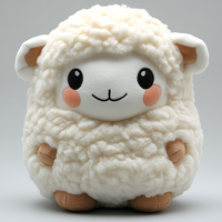 Mignon peluche agneau personnalisé peluche Animal en peluche oreiller de couchage pour enfants doux en vrac tricot mouton poupée en peluche