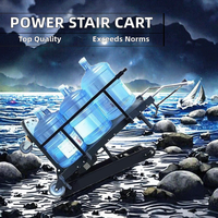 Personnalisable 200kg quatre roues escalier escalade Cargo chariot chariot batterie au Lithium chenille piste plate-forme en acier Construction OEM