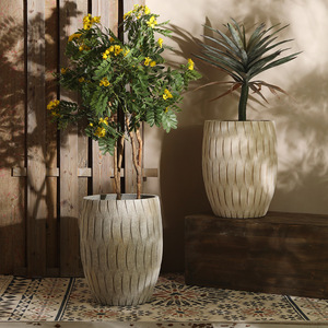 Macetas Grandes de Cemento y Arcilla de Alta Calidad Lingjian, Macetas Grandes para Jardín Exterior para Plantas Verdes - Product Image 2