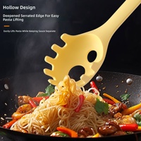 Cuillère à pâtes en silicone multicolore résistante aux hautes températures, cuillère à poudre, passoire pour fondue chinoise, cuillère filtrante pour pâtes