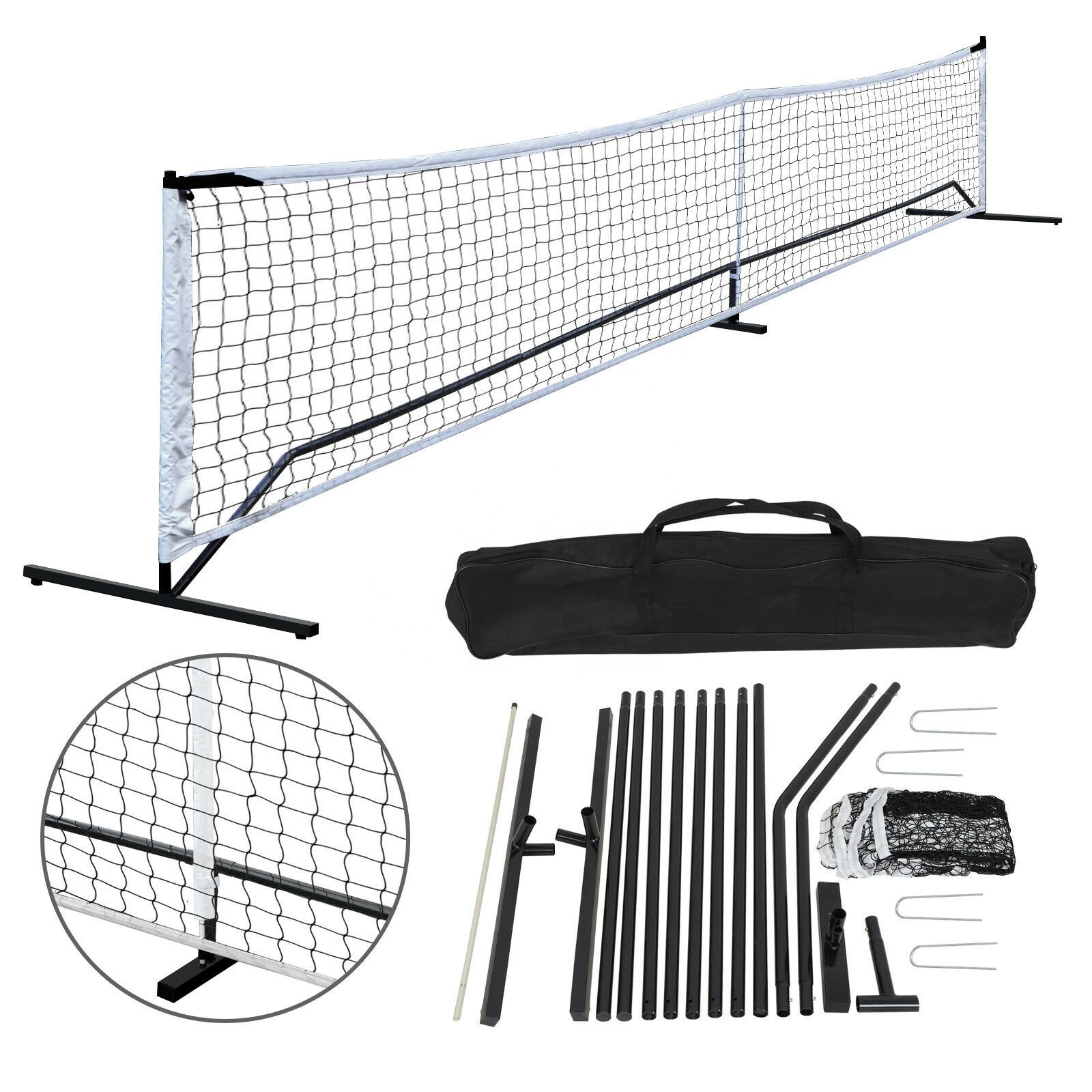 NEH Portable Pickle Ball Machine Set Kids Volleyball Badminton Tennis Custom Wholesale Pickball Net with Set Pickleball Court