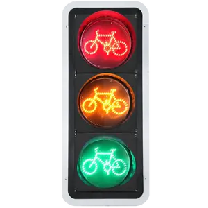 Motorlu olmayan yol için trafik sinyal ışığı 400mm LED bisiklet sinyal ışıkları
