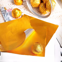 Papier laminé en aluminium, revêtu, de qualité alimentaire, gaufré, imprimé, pour emballages de chocolats et de bonbons en rouleau