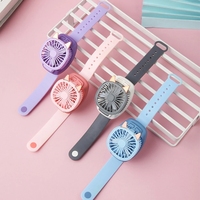 Kipas Pergelangan Tangan Mini Portabel Jam Tangan Kipas Listrik Senyap untuk Anak-anak Radiator Musim Panas USB yang Dapat Diisi Ulang dapat menggantikan baterai
