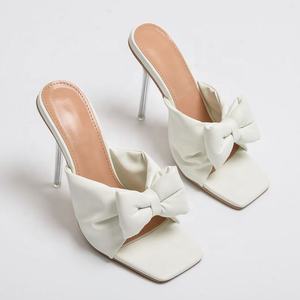 Esterno delle donne <span class=keywords><strong>sandali</strong></span> e ciabatte con nodo dell'arco punta quadrata multa super tacchi alti più di formato <span class=keywords><strong>42</strong></span> Europa e in America sexy sandalo - Product Image 4